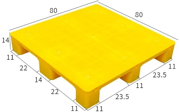 800 × 800 × 140 mm Nine-leg Solid Plastic Pallet
