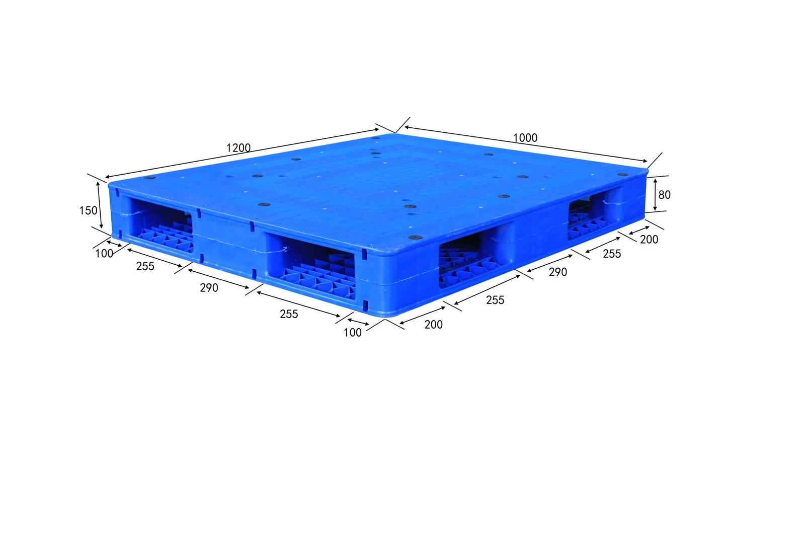 1200 × 1000 × 150 mm Double-face Solid Plastic Pallet