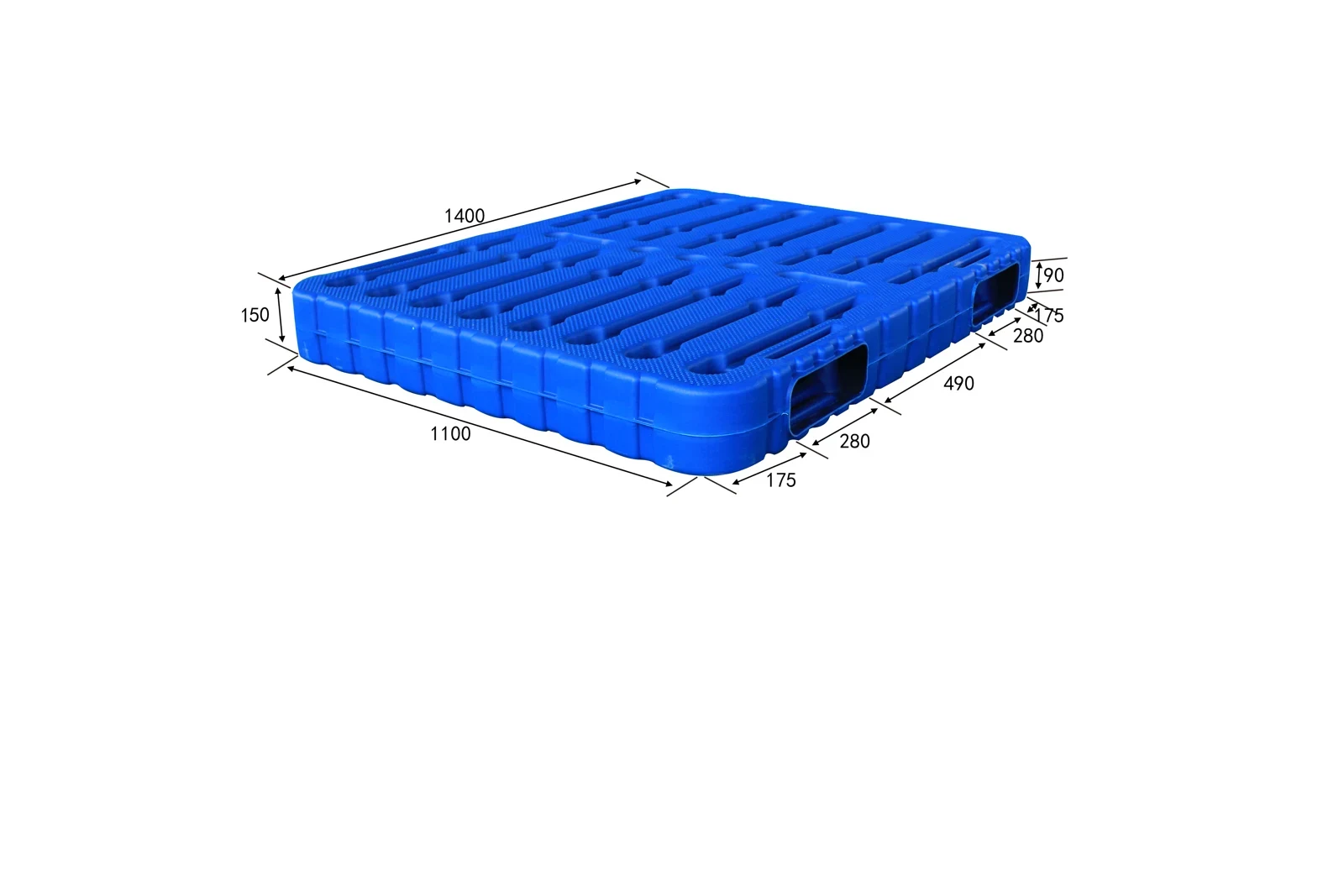 1400 × 1100 × 150 mm Double-face Plastic Pallet