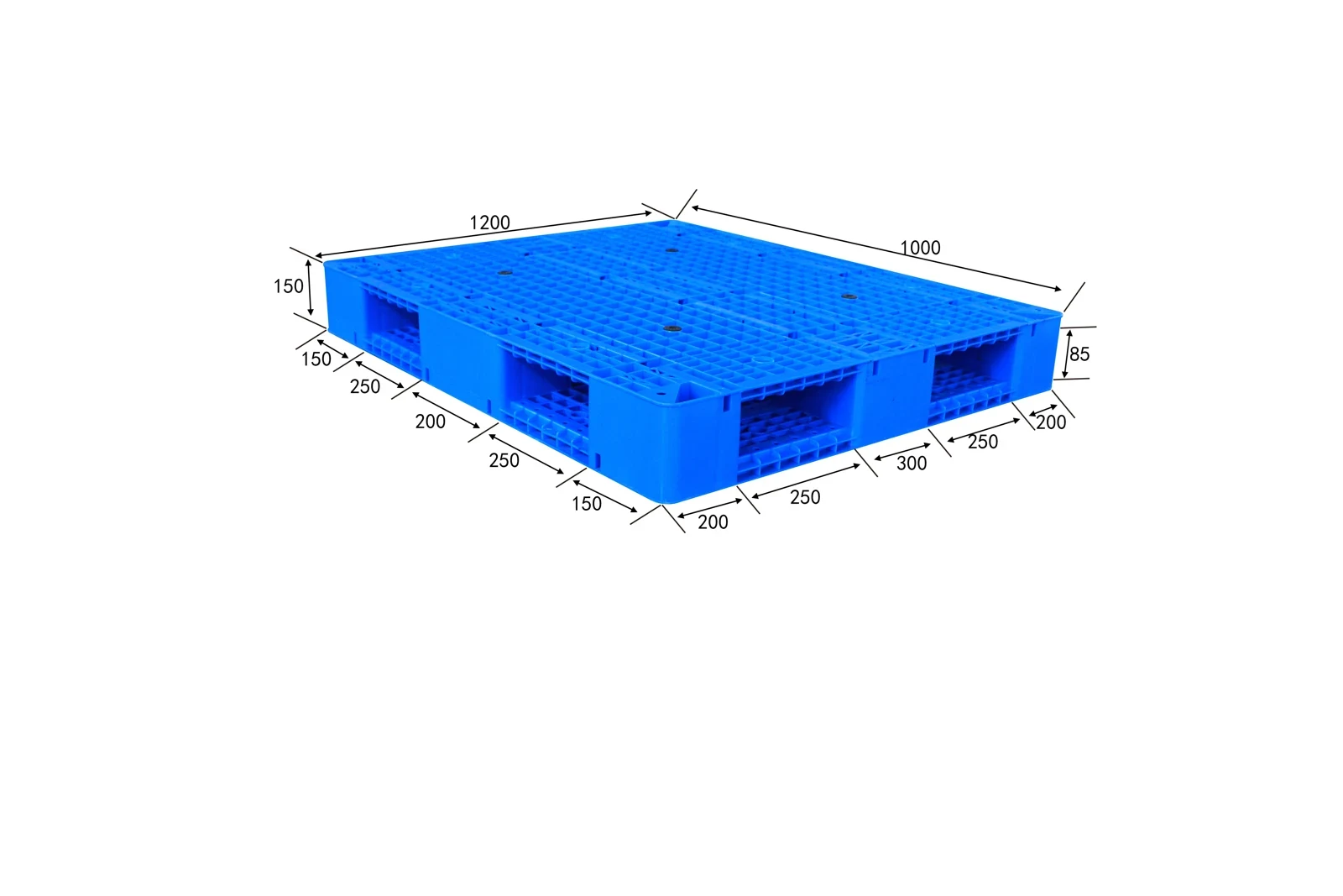 1200 × 1000 × 150 mm Double-face Mesh Plastic Pallet