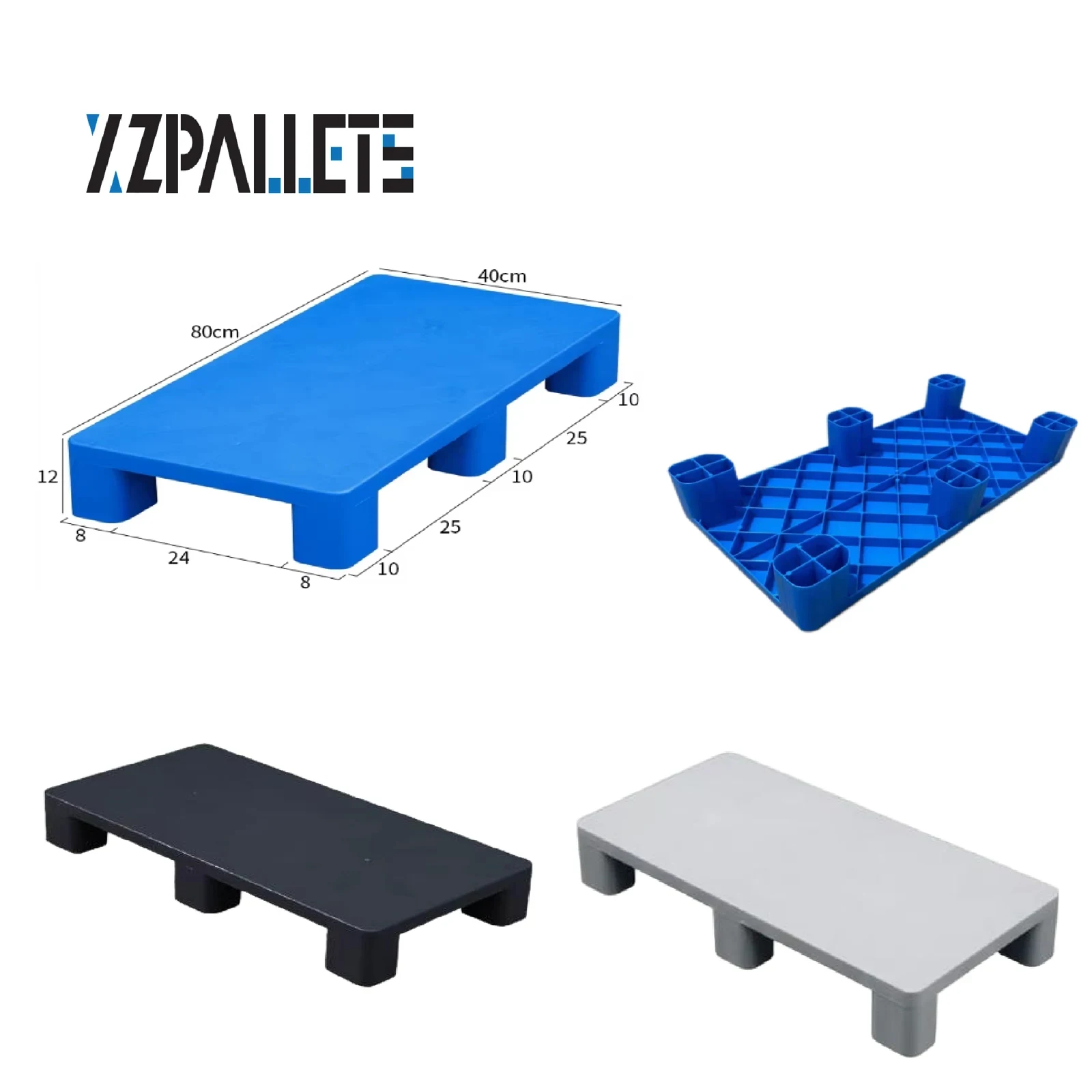 800 × 400 × 120 mm Six-leg Solid Plastic Pallet