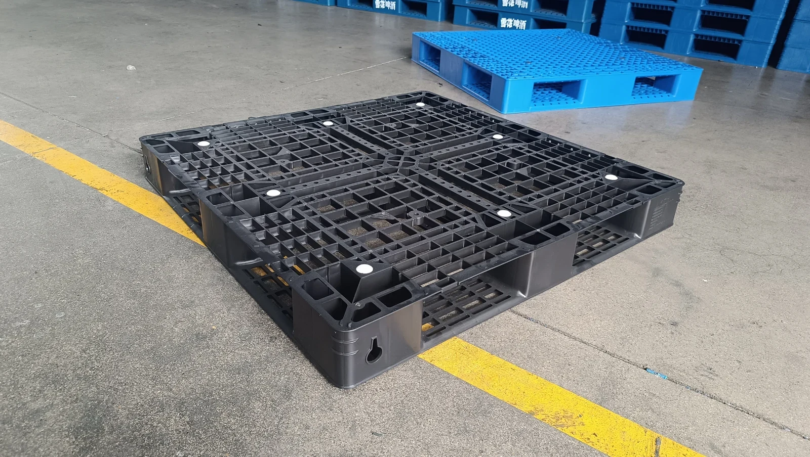 1100 × 1100 × 125 mm Full-perimeter Mesh Plastic Pallet