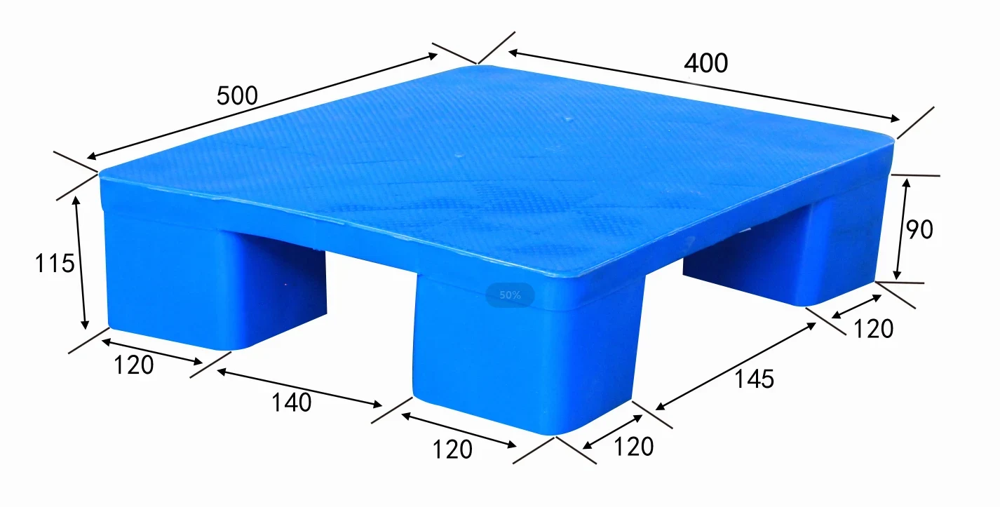 500 × 400 × 120 mm Four-leg Solid Plastic Pallet
